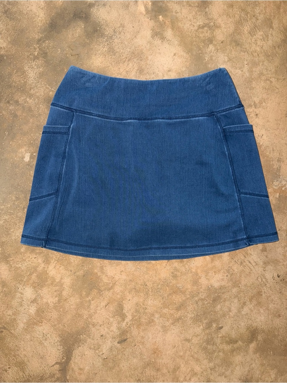 Natural Reflections Washed Blue Athletic Skort Pockets Built In Shorts S (M Fit)